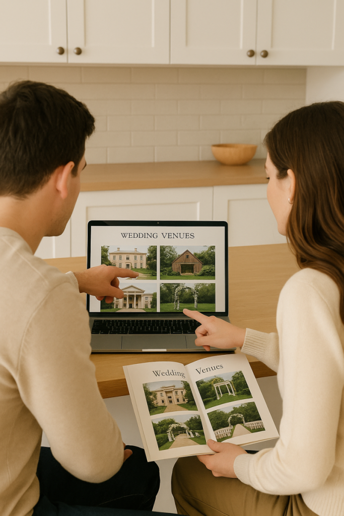 shows a couple setting out their vision for their wedding