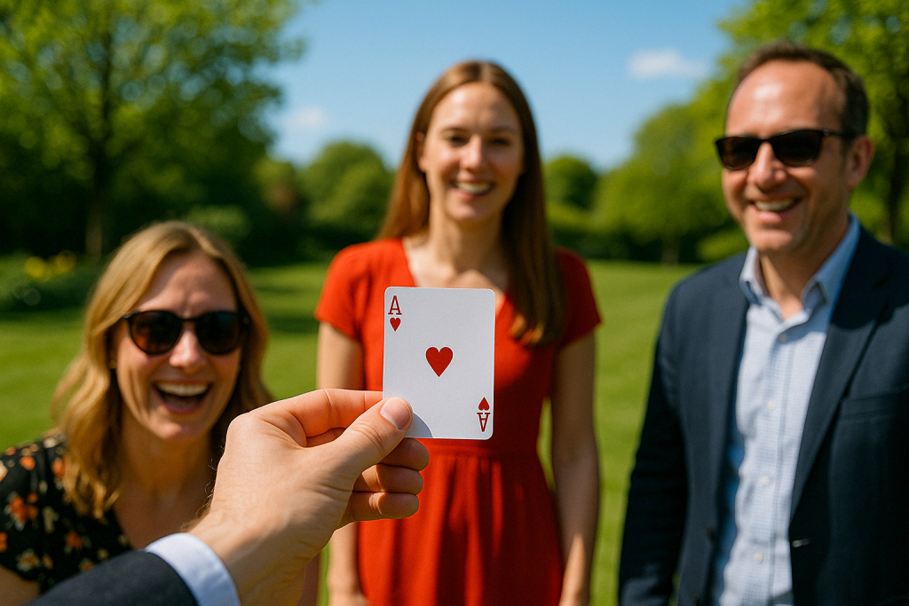 Wedding entertainment at Braxted Park Essex with magician Andy Magicman