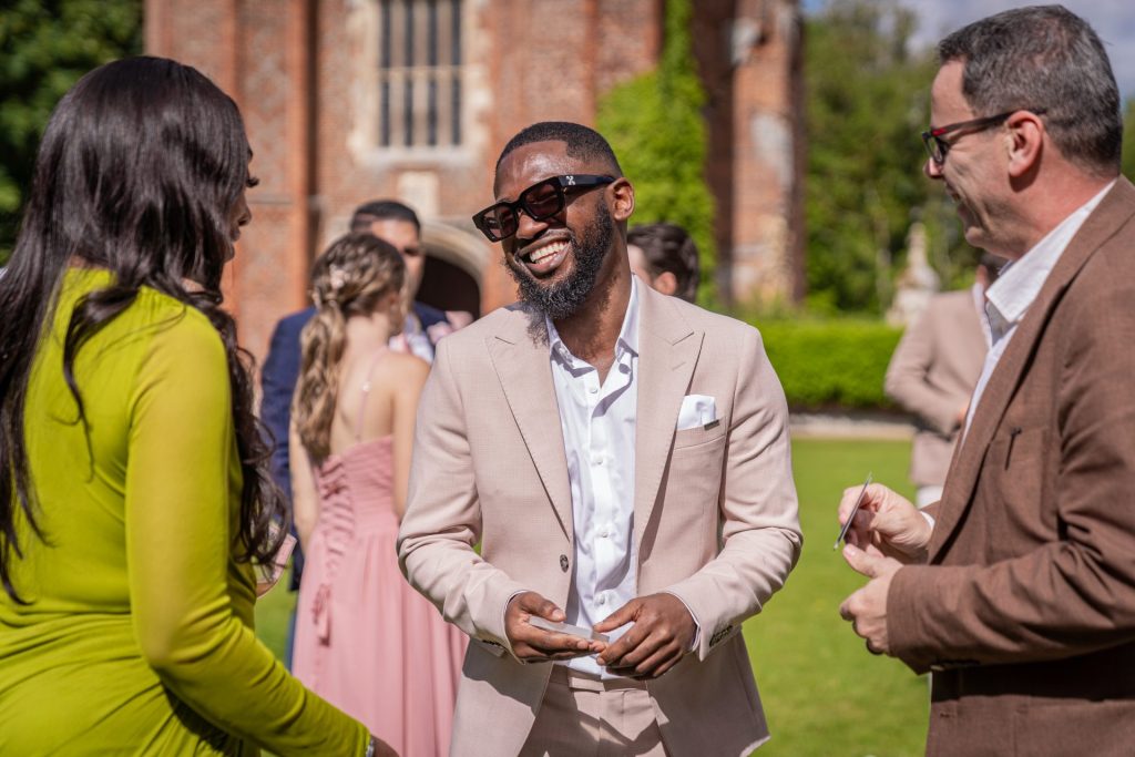 Andy Magicman performing close-up magic at Leez Priory in Essexperforming